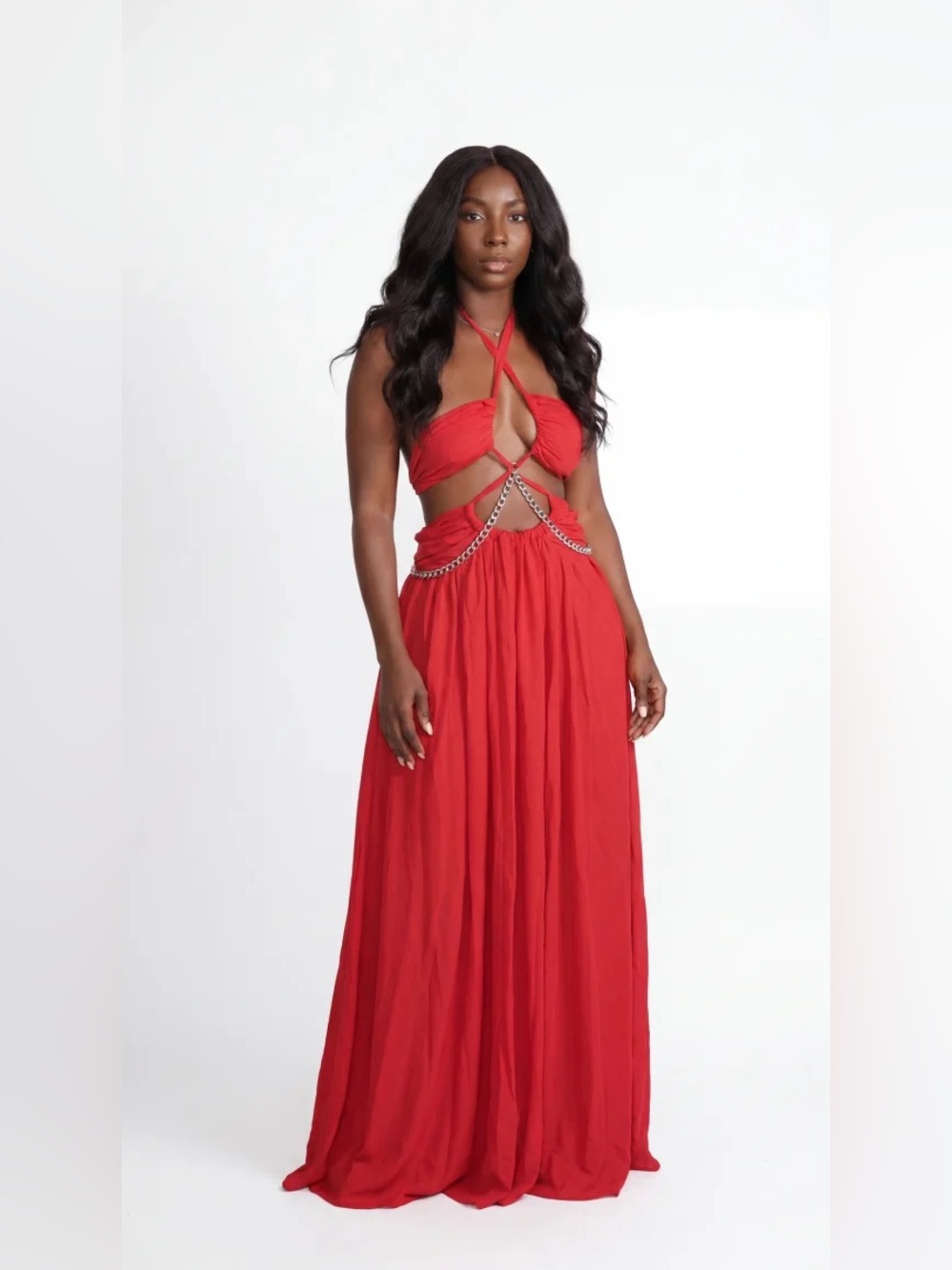 TIME OF YOUR LIFE MAXI DRESS IN SEXY RED